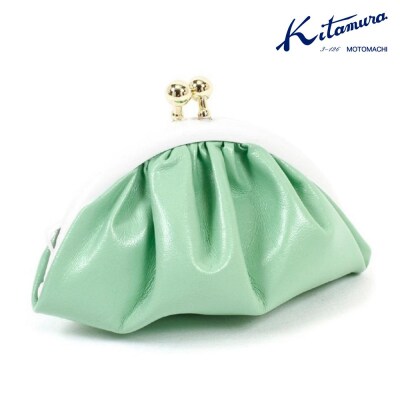 小銭入れ　(PH0759) ライトグリーン/ホワイト〈キタムラ〉