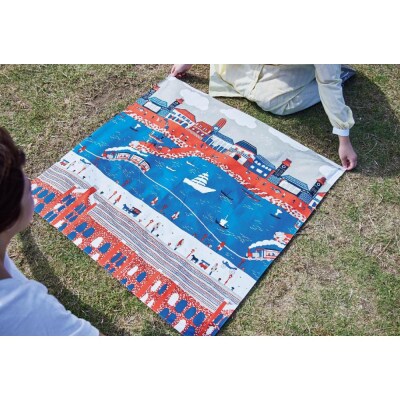 【横浜柄】横浜捺染で染色したスカーフ