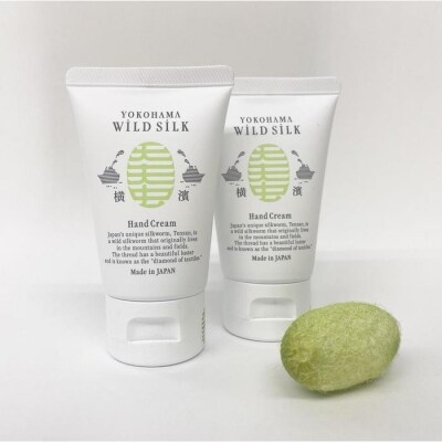 【母の日ギフト】横濱発　天然グリーンシルク配合ナチュラルシルクハンドクリーム　2個セット