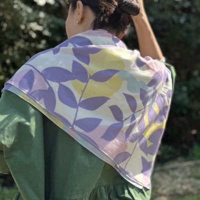 スカーフ「テンキ」うららか(コットンシフォン100%) 1枚