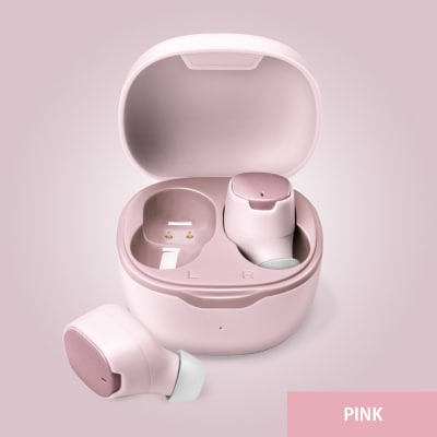 【ピンク】Bluetooth5.3 IPX5 防滴 完全ワイヤレス ステレオイヤホン カナルタイプ