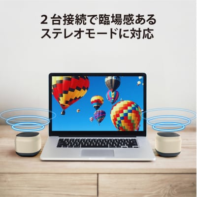 【ブラック】Bluetooth5.0 ポータブル ワイヤレス スピーカー2個セット