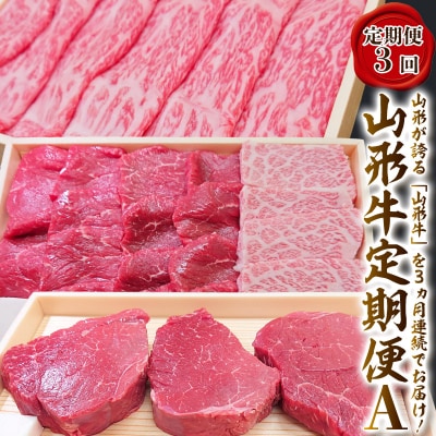 【定期便3回】山形牛定期便A[冷蔵便] FY25-913