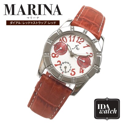 腕時計　MARINA【ダイアル:レッド/ストラップ:レッド】