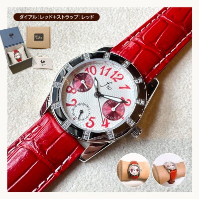 腕時計　MARINA【ダイアル:レッド/ストラップ:レッド】