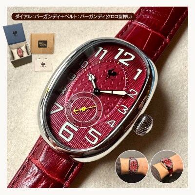 腕時計　Retro Graph 120【ダイアル:バーガンディ/ベルト:バーガンディ】