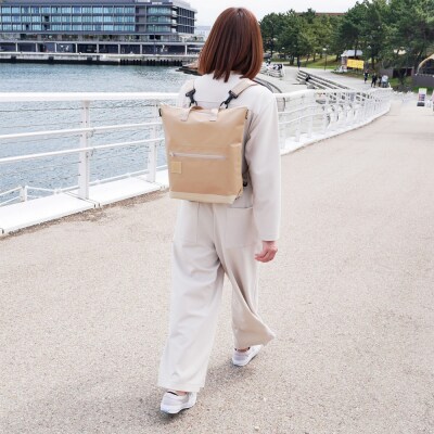 TENT BAG SARAH.01　防水バッグパック【ベージュ】