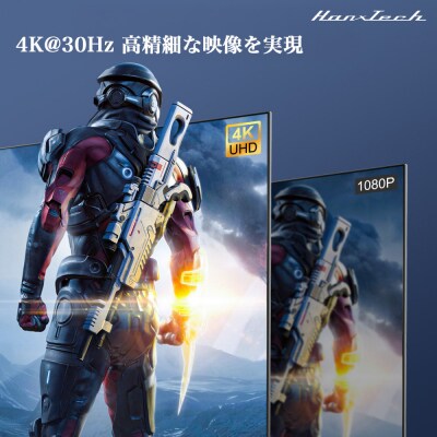 Hanx-Tech DP1.4 to HDMI1.4 変換ケーブル 2m
