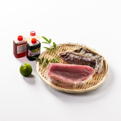 本生!老舗魚屋が厳選 カツオの食べ比べセット!カツオ藁焼きタタキと刺身(合計800g) 26-230