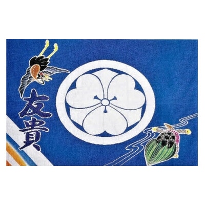 鮮やかな高知の伝統工芸【鶴亀フラフ(祝い旗)】26-025