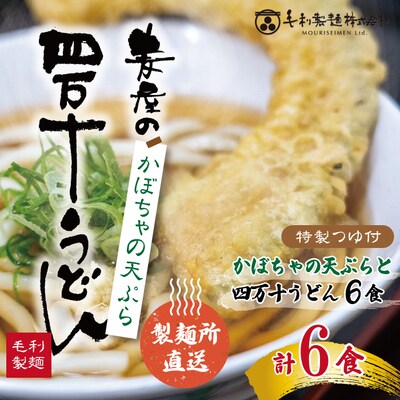 【数量限定】四万十うどんとカボチャの天ぷら6食入り 26-796