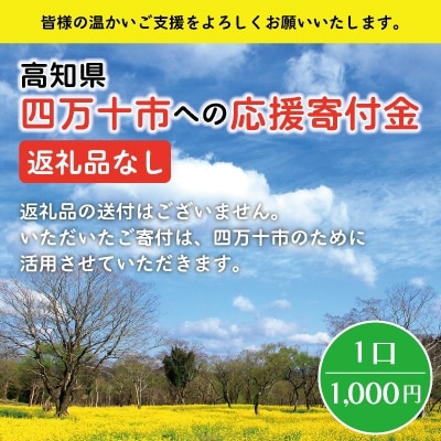 高知県四万十市への寄付 返礼品なし(寄付のみの受付となります)(1,000円単位でご寄付いただけます