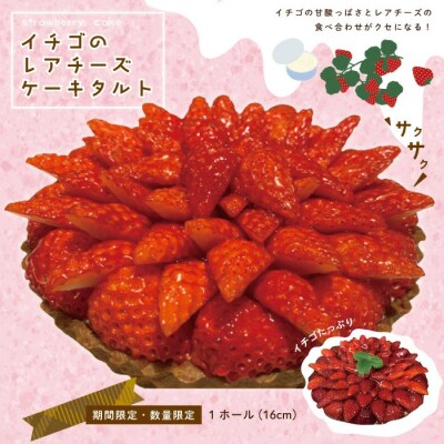 【数量限定・期間限定】イチゴたっぷり!イチゴのレアチーズタルト【2026年1月中旬～4月下旬配送】