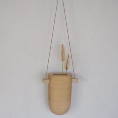 【家具木工山戸】つるすかき(吊るす花器)