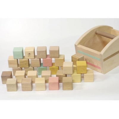 【家具木工山戸】カラフルつみ木バスケット