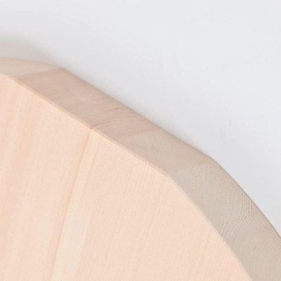 【池田木材】の銘木天然木曽ひのき　丸まな板(小)