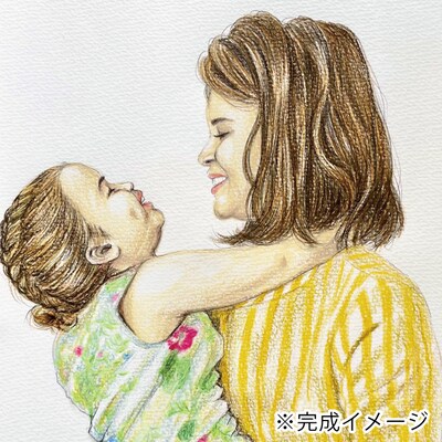 オーダーメイド手描き似顔絵・額縁付き(カラー・2名分)26-291-2