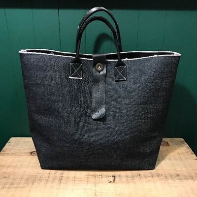 【ふるさと納税限定品】デニム生地の味わいを楽しめる　ハンドメイド ダブルデニムバッグ 26-1030