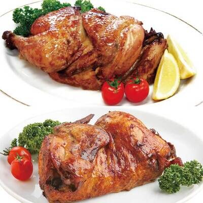 【ちきん館】和風ローストチキン元祖たれ味まるっぽ鶏(半身)2個セット(合計760g) R7
