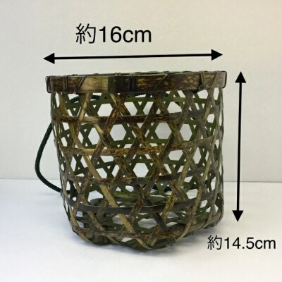 【ハンドメイド】竹細工 トイレットペーパー入れ大(縦)26