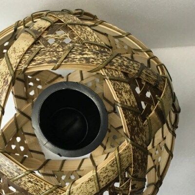 【ハンドメイド】竹細工 手毬花篭 26