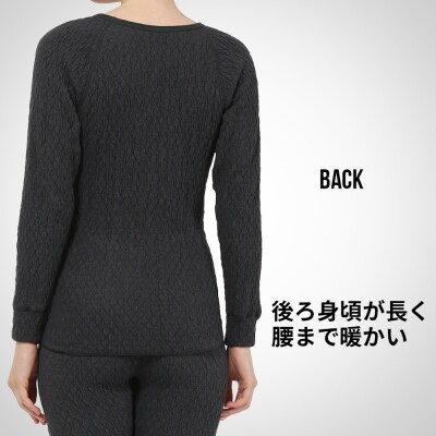 ひだまり エベレスト 婦人丸首インナー【カラー:ダークローズ/サイズ:L】26