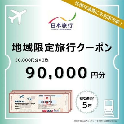 【高知県四万十市】日本旅行 地域限定旅行クーポン 90,000円分
