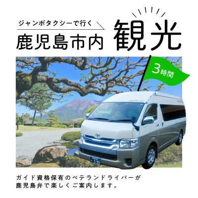 鹿児島市内めぐり3時間コース(ジャンボタクシー)9名様まで　ご利用券　K192-FT003