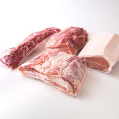 宮崎県産豚ブロック肉4種セット 合計3.5kgロース/モモ/バラ/ヒレya[2876]