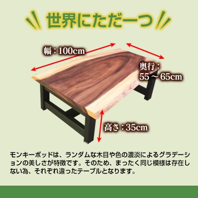 【無垢材】モンキーポッド　テーブル[2841]