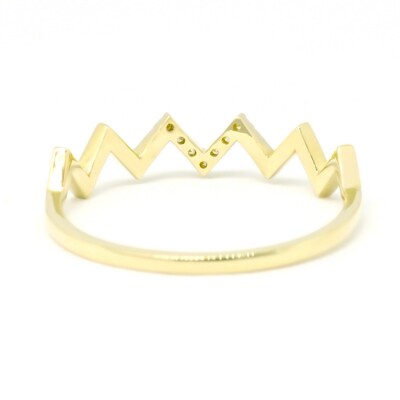 K10YGダイヤモンドハートビートリング R4101DI-Y2