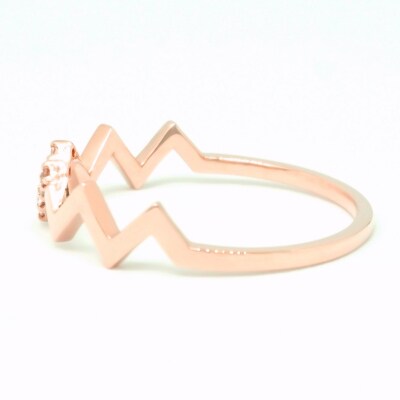 K10PGダイヤモンドハートビートリング R4101DI-R2