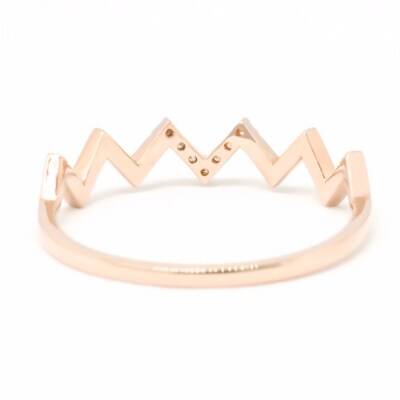 K10PGダイヤモンドハートビートリング R4101DI-R2