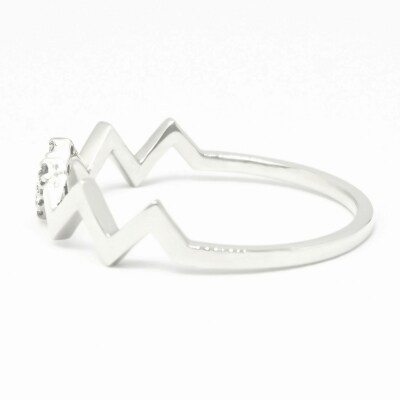 K10WGダイヤモンドハートビートリング R4101DI-2