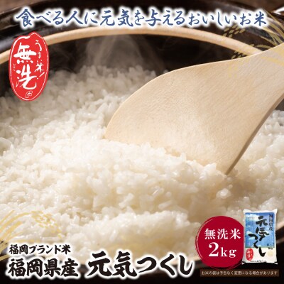 令和7年産 無洗米 元気つくし2kg