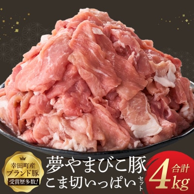 「夢やまびこ豚」こま切いっぱいセット 4.0kg | 豚肉 肉 お肉 小間切れ こま切れ 小分け