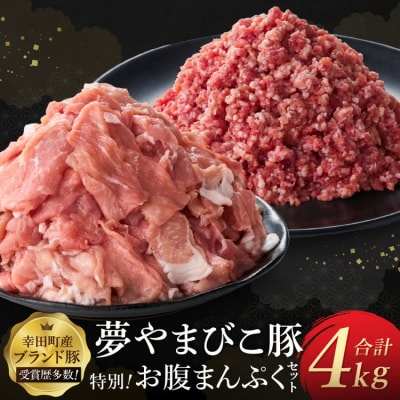「夢やまびこ豚」特別!お腹まんぷくセット 小間切れ 2.0kg+挽肉 2.0kg | 豚肉 肉 お肉
