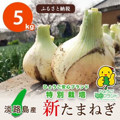 【あさひサンファーム】【5kg】兵庫県認証★特別栽培★淡路島新たまねぎ(配送3上旬～)