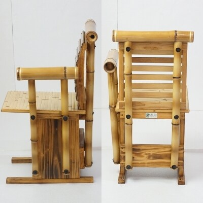 竹家具専門店【梅里竹芸】背伸ばし椅子[1940]