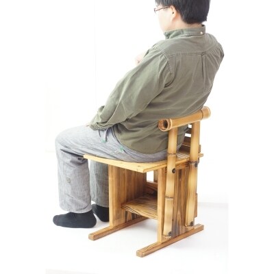 竹家具専門店【梅里竹芸】背伸ばし椅子[1940]