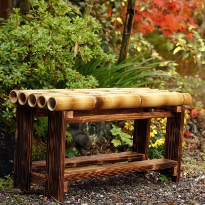 竹家具専門店【梅里竹芸】縁台[2476] 