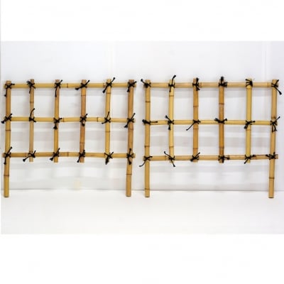 竹家具専門店【梅里竹芸】竹垣(埋め込み用)2個[2714] 