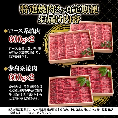 【世界グランプリ受賞】【2回お届け】黒毛和牛特選焼肉2種食べ比べ定期便[2331]