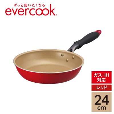 evercook IH フライパン 24cm レッド