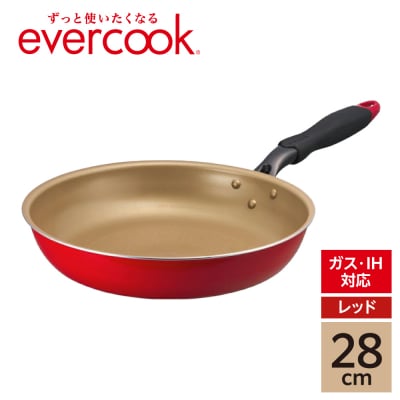 evercook IH フライパン 28cm レッド