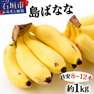 石垣島産 プレミアム島ばなな1房丸ごと約1kg(約8-12本)