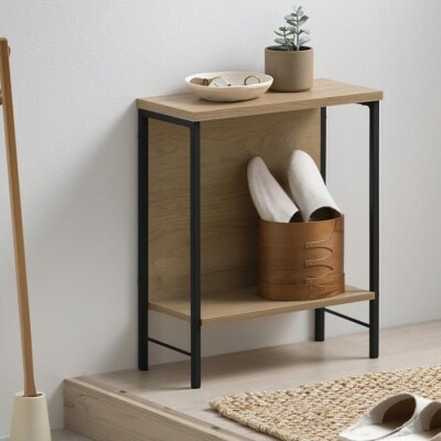 サイドテーブル HST-180 ナチュラル/ブラック