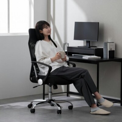 椅子 メッシュバックチェア ハイバック OFC-MBHR ブラック