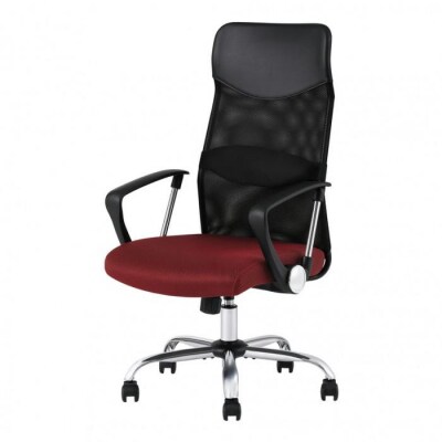 椅子 メッシュバックチェア ハイバック OFC-MBHR ボルドー