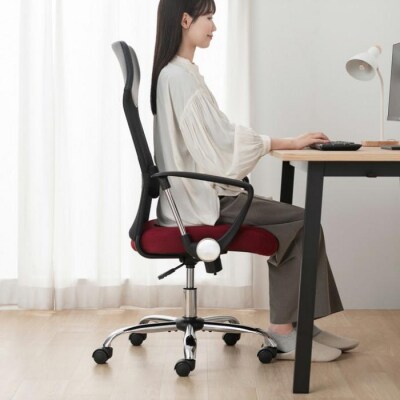 椅子 メッシュバックチェア ハイバック OFC-MBHR ボルドー